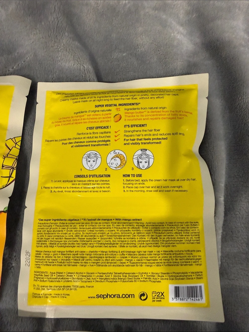 Sephora hair mask-Set of 4-Authentic-NWT
